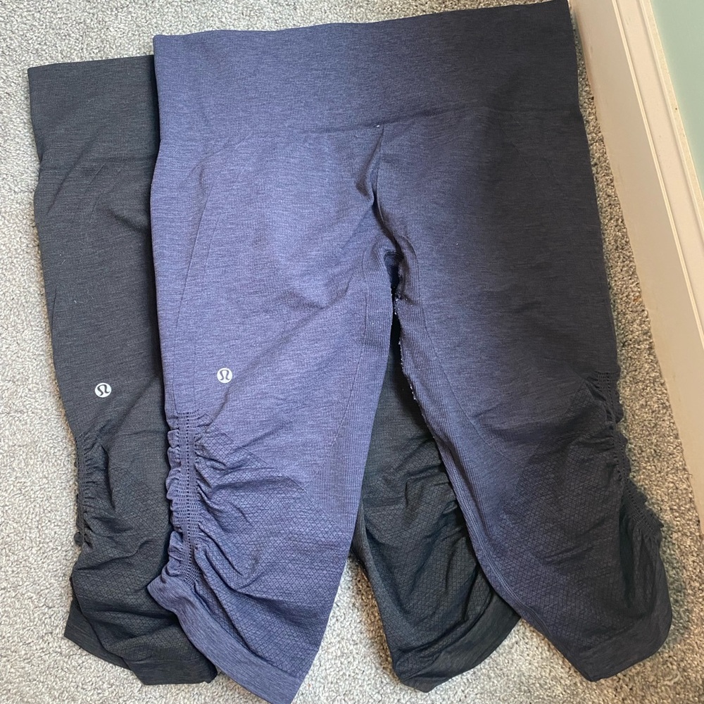 Lululemon crop pants set of 2 size 10